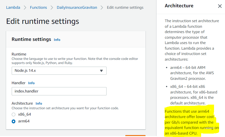 changing cpu type