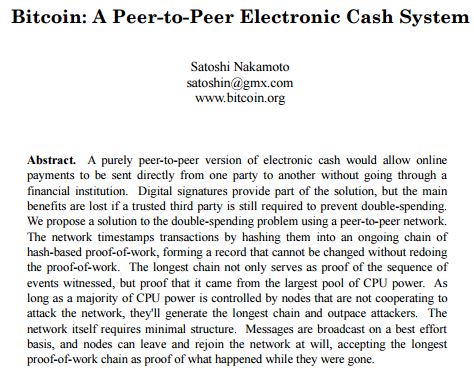 Bitcoin- Original Whitepaper Excerpt