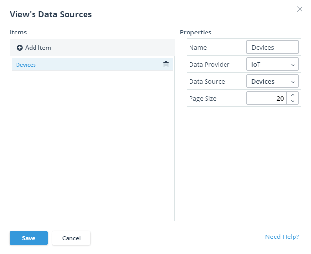 View data source