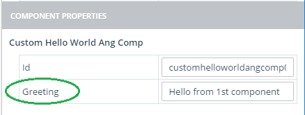 Component Properties