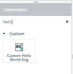 Selecting Custom Component