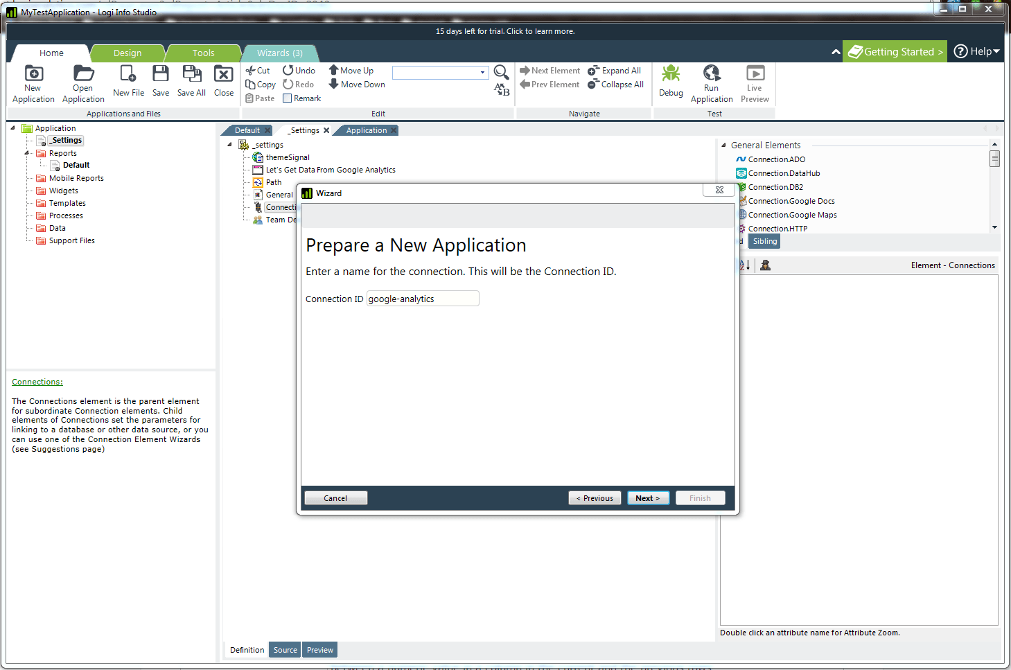 Choose a name for the connection.