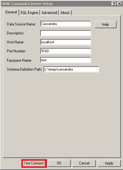 Click on Test Connect and ensure that your connection is established Click on Test Connect and ensure that your connection is established