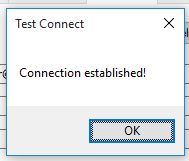 ‘Connection established!’ prompt should appear