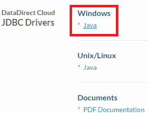 Download the DataDirect Cloud JDBC Driver