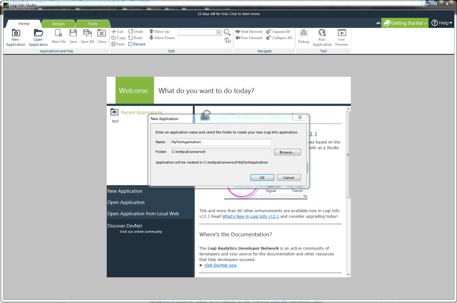Enter a name for the application.