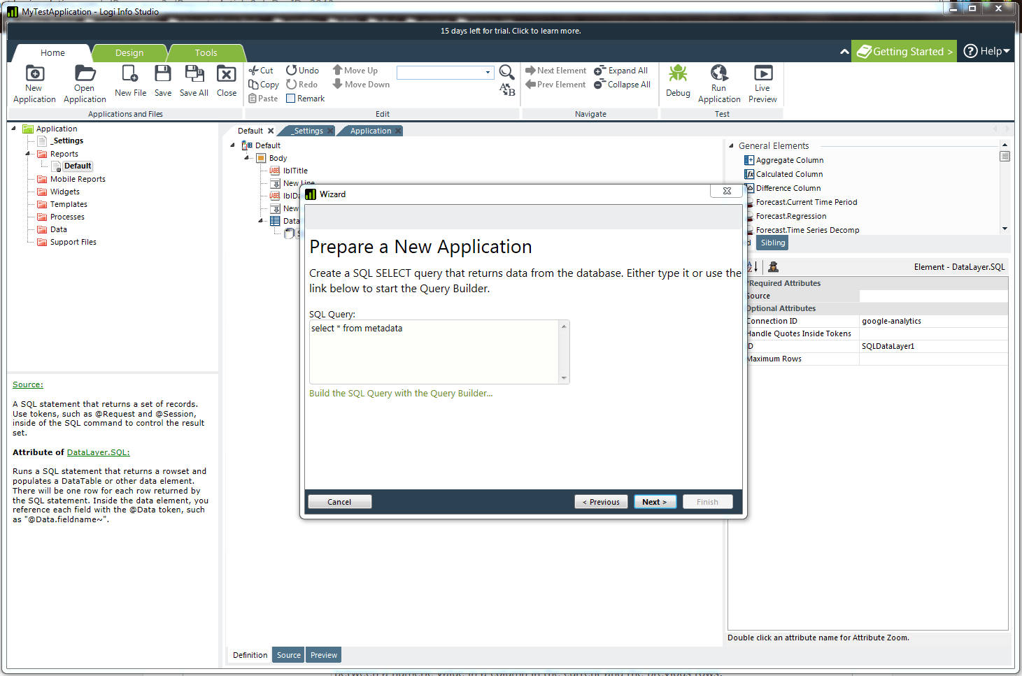 Enter the desired query.