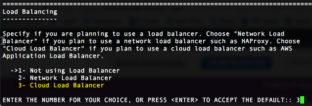 Choose option 3 - Cloud Load Balancer