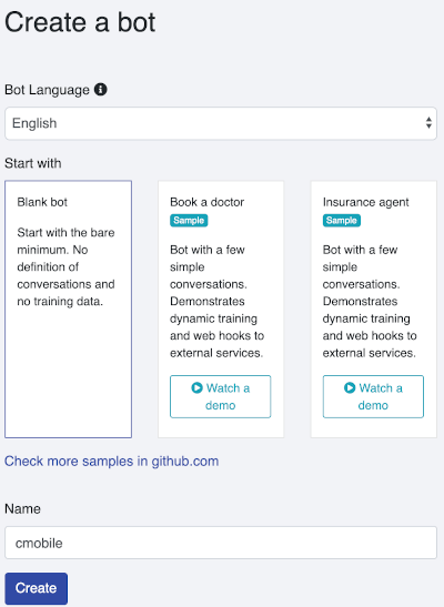 new bot configuration