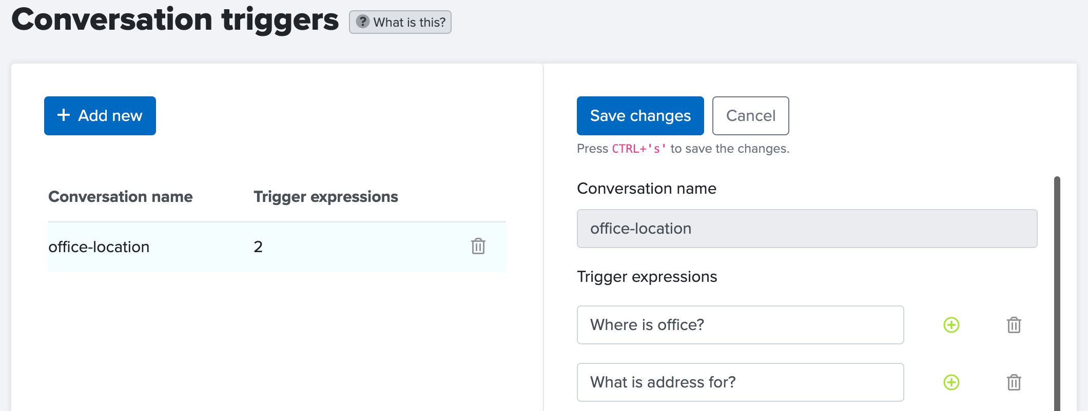 Office Conversation Trigger Office Conversation Trigger