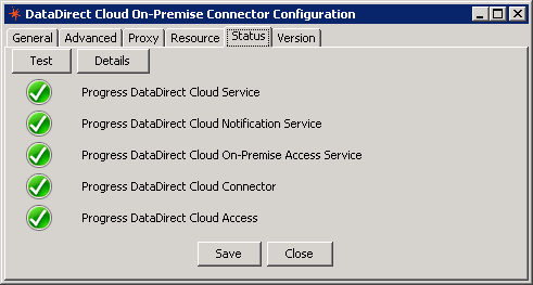 On-premise connector successfully connects