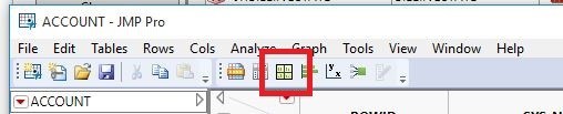 Select the ‘Graph Builder’ icon 