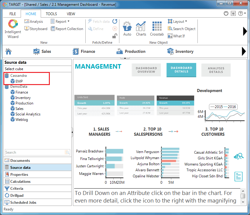 Start analyzing your data with TARGIT Start analyzing your data with TARGIT