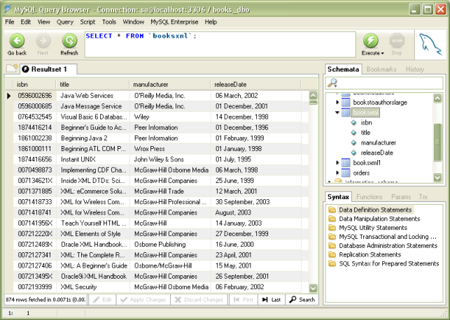 mysql database example