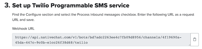 Twilio NativeChat Webhook