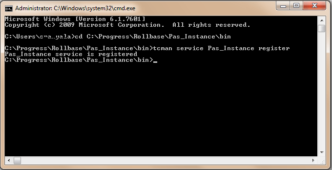 Register service command Register service command