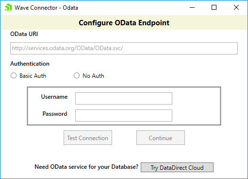 Configure OData Endpoint for Wave Dataset