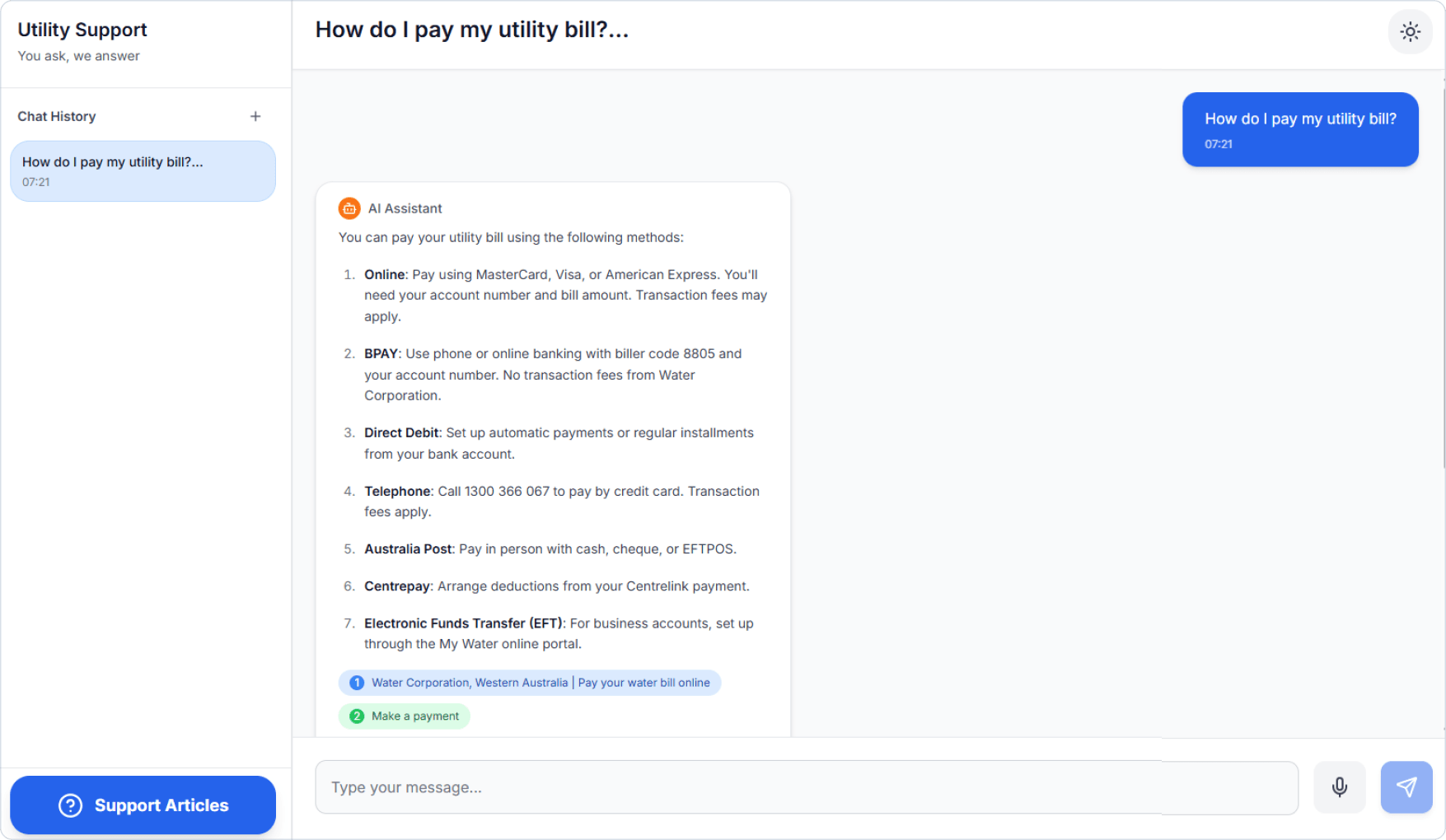 Customer Support