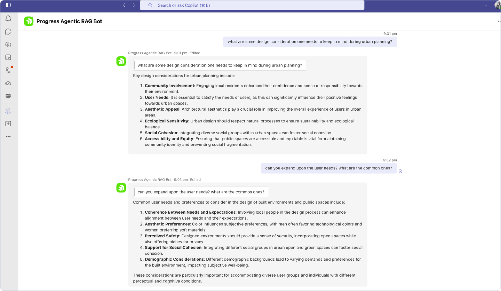 Employee Knowledge Assistant in Teams