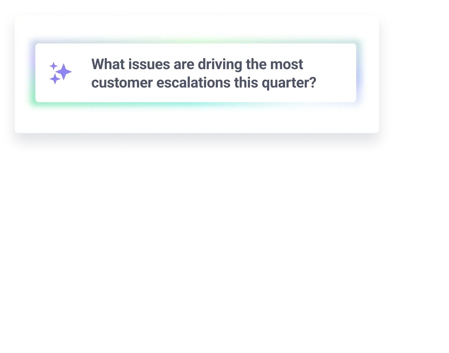 What issues are driving the most customer escalations this quarter?