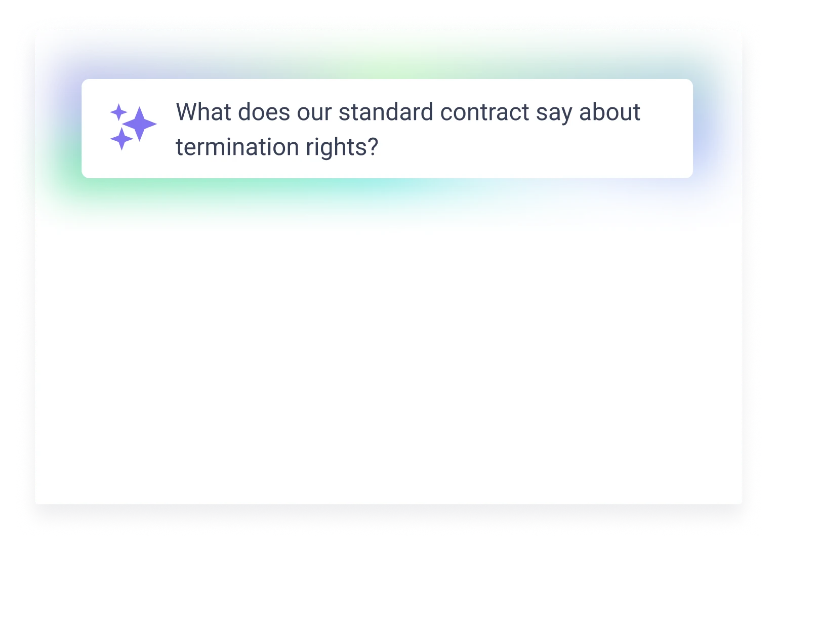 What does our standard contract say about termination rights?