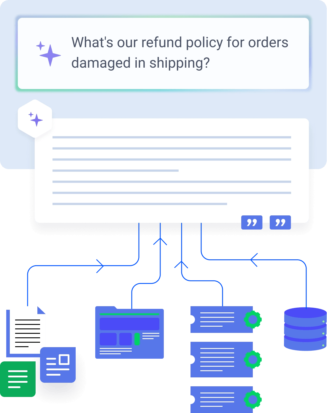 Knowledge Search Hero Illustration Mobile