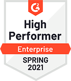 high performer enterprise spring 2021 g2 badge