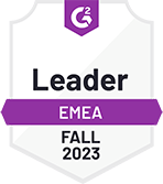 leader emea leader 2023 g2 badge