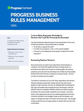 Corticon Business Rules Management