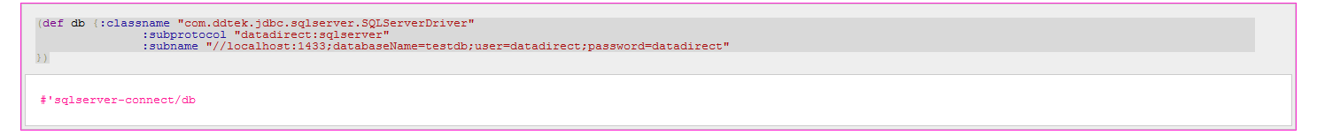 create database connection
