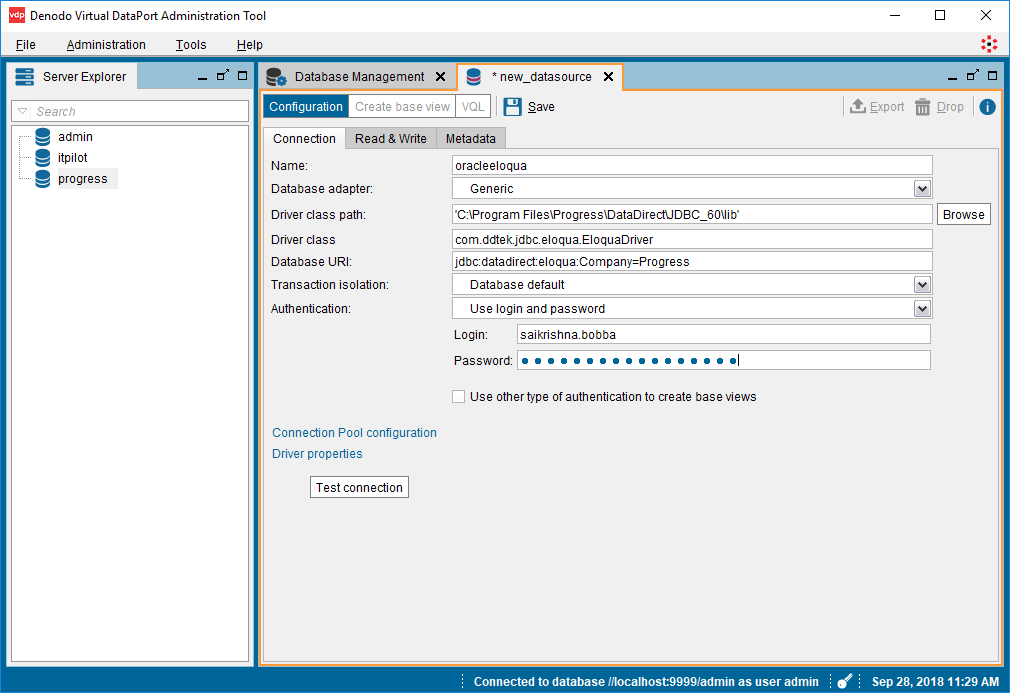 configure Eloqua connection configure Eloqua connection
