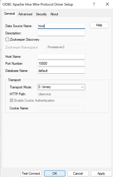 power bi online data source settings odbc