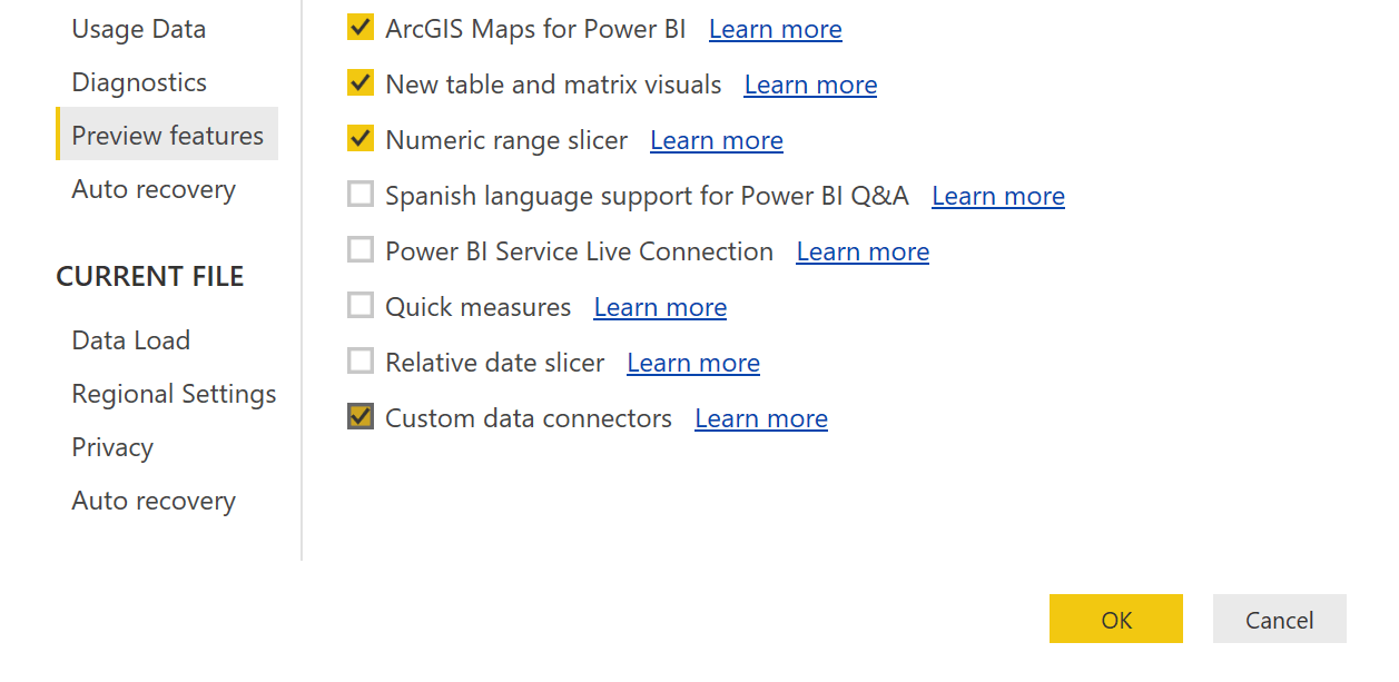 enable custom data connectors enable custom data connectors