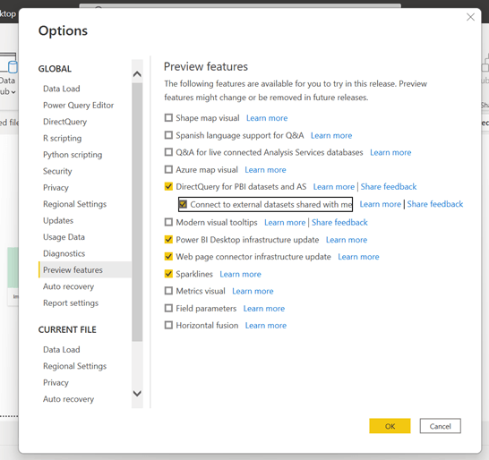 connect to external datasets