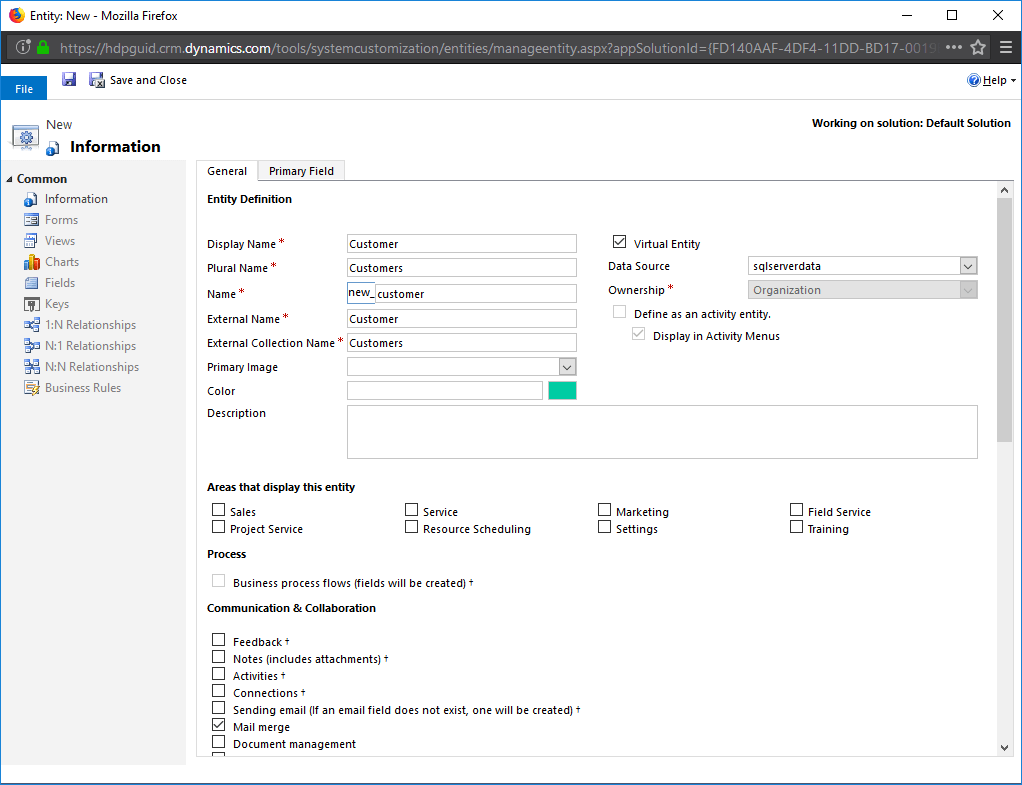 6 Virtual Entity Dynamics CRM