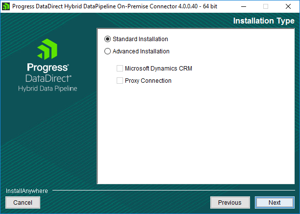 On-Premises Connector Installation Type On-Premises Connector Installation Type