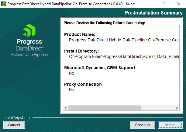 On-Premises Connector Pre Install Summary On-Premises Connector Pre Install Summary