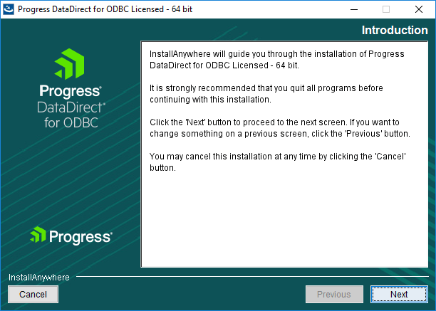 odbc driver for progress database free