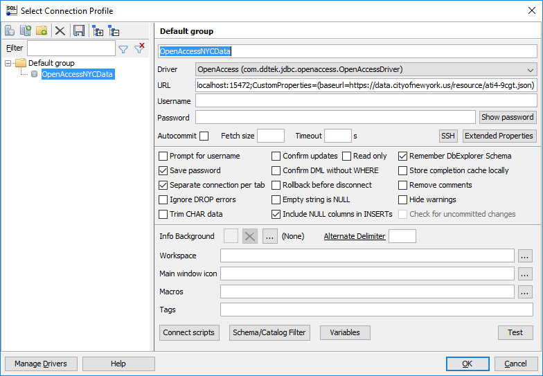 4 OpenAccess JDBC Pass Through