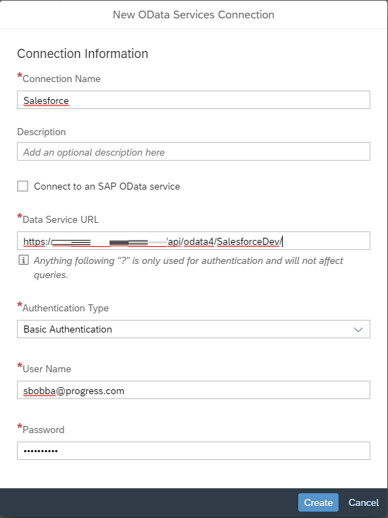 odata service config odata service config