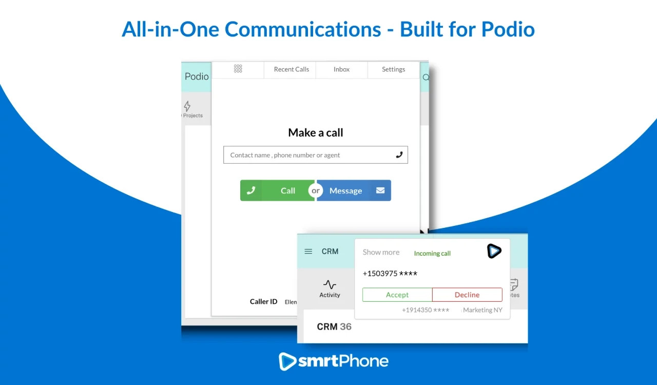 all in one communications built for podio - cloud phone system smrtphone