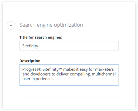 Seo Friendly Website Sitefinity Cms