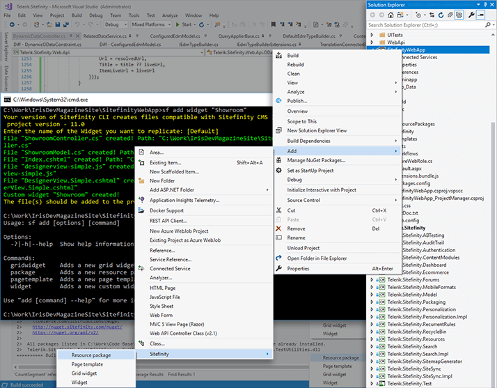 Sitefinity VSIX