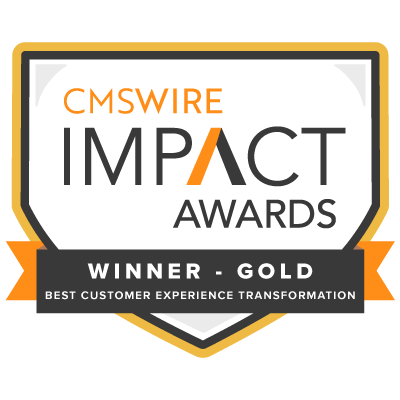 cmswire impact awards winner gold best customer experience transformation