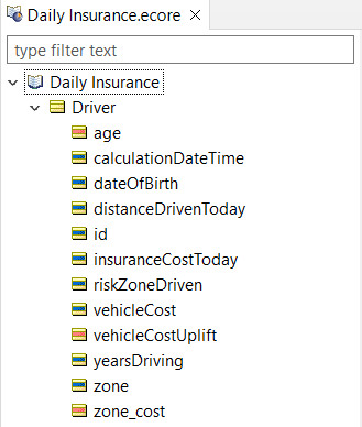 Image with an example of a vocabulary on a driver's profile, including age, birth date, distance driven today and more.