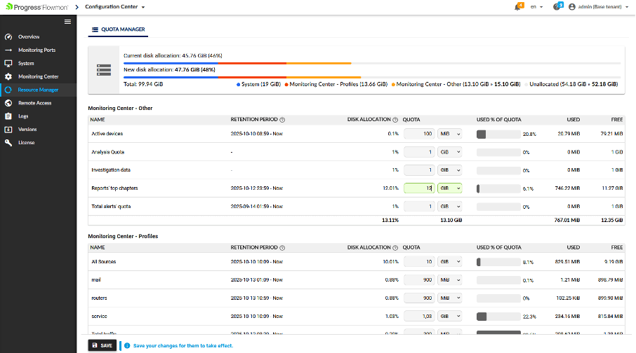 Progress Flowmon Configuration Center