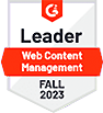 Web Content Management Leader in G2 Fall 2023 Grid ReportBadge
