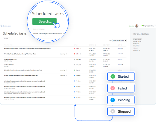 Enhanced Management of Scheduled Tasks