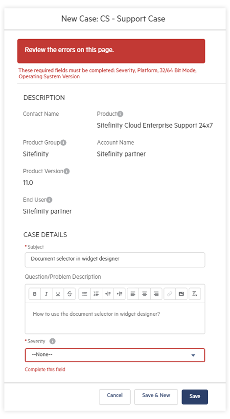 Select the proper issue severity Select the proper issue severity