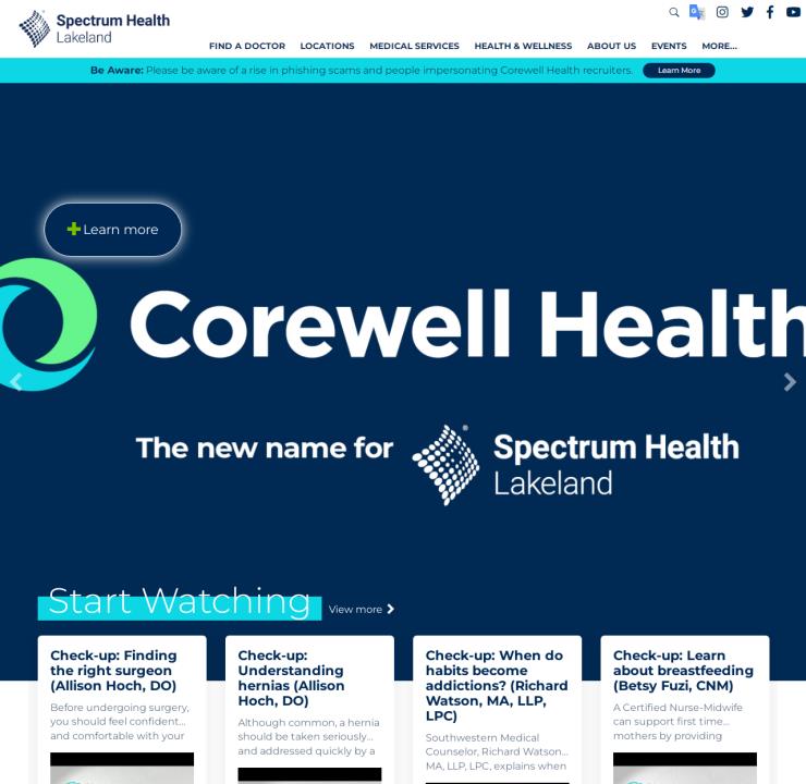 Corewell Health (formerly Spectrum Health Lakeland)